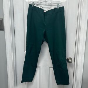 J Crew Pant Hunter Green EUC 12